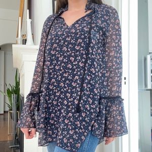 See By Chloe Tunic Navy Floral Sz FR38
